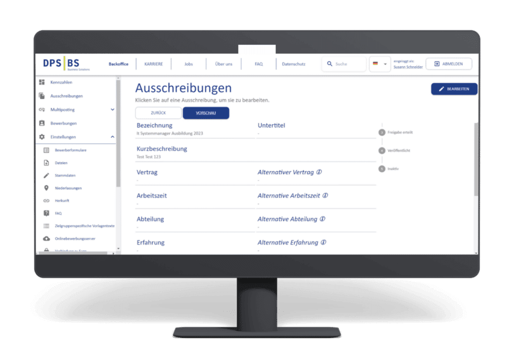 Karriereportal Auschreibungen